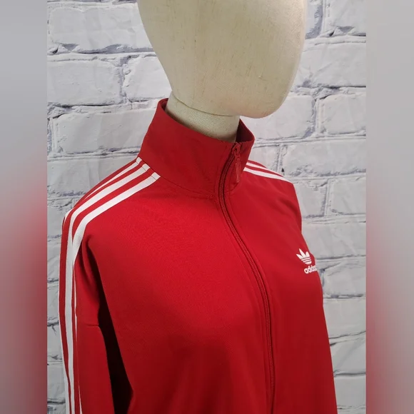NWOT adidas Womens Track Jacket Valentine's Edition Hearts Red White size Medium - Picture 7 of 16